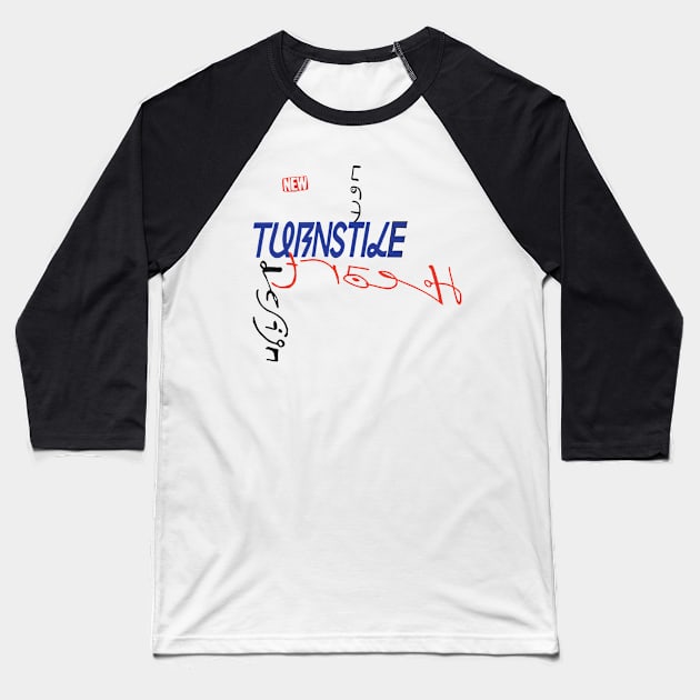 Turnstile Baseball T-Shirt by Claudinef